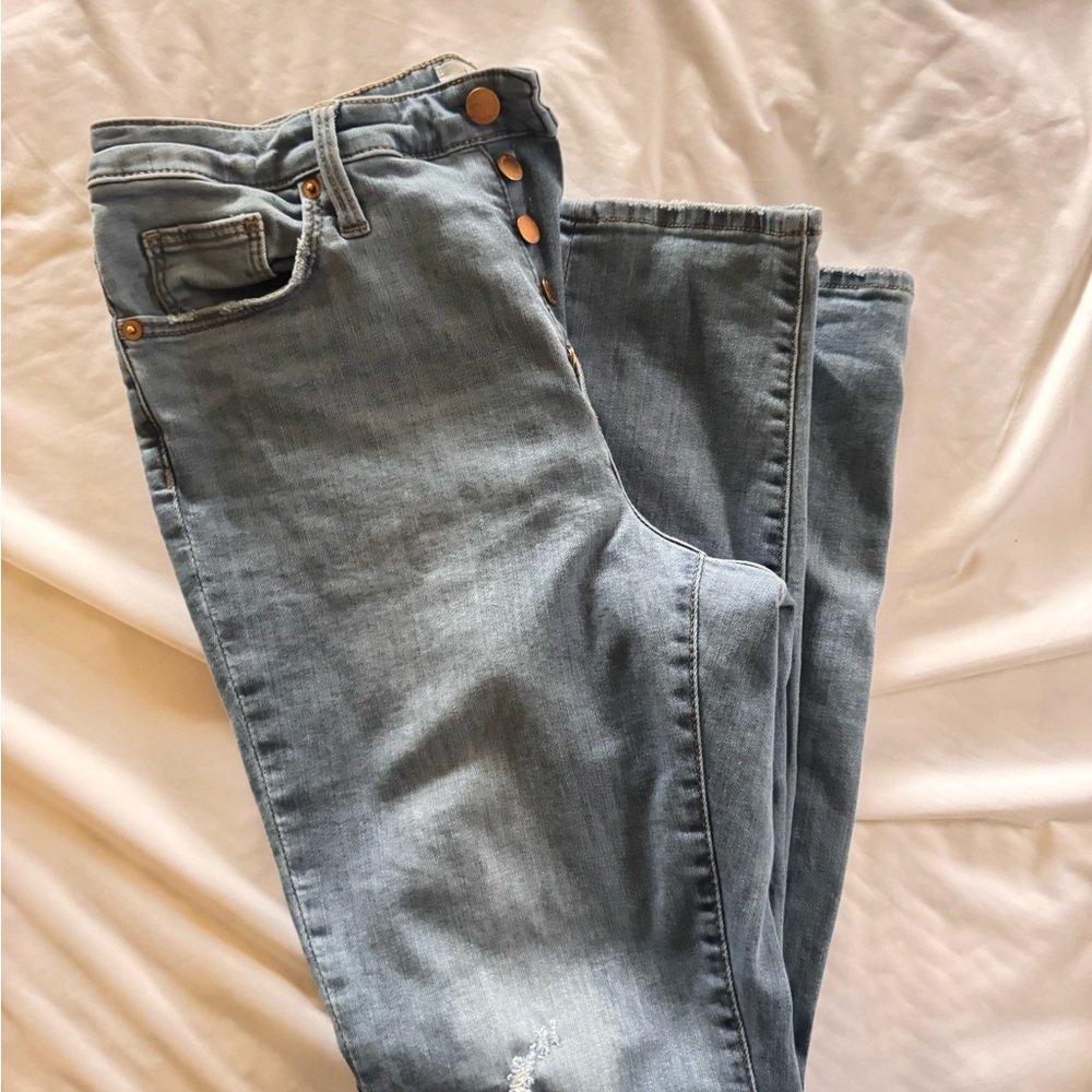 Universal Thread Denim Button Fly High Rise Skinn… - image 2